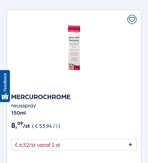 Collect&Go MERCUROCHROME neusspray 150ml