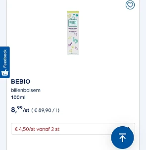 Collect&Go BEBIO billenbalsem 100ml