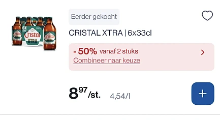 Cristal extra 6x33 cl