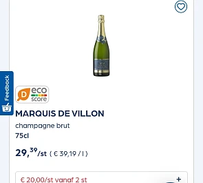 Collect&go MARQUIS DE VILLON champagne brut 75cl