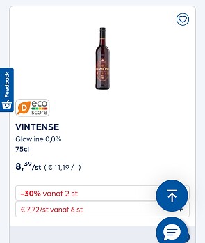 Collect&go VINTENSE Glow'ine 0,0% 75cl