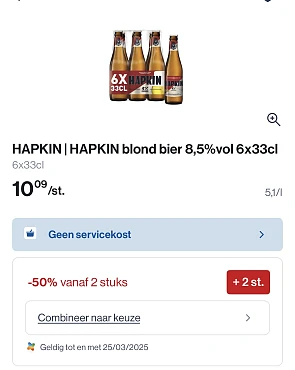 Hapkin blond bier 6x33 cl