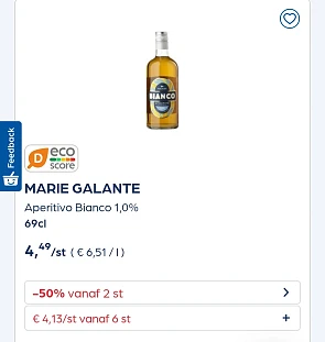 Collect&go MARIE GALANTE Aperitivo Bianco 1,0% 69cl