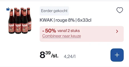 Kwak rouge 6x33 cl