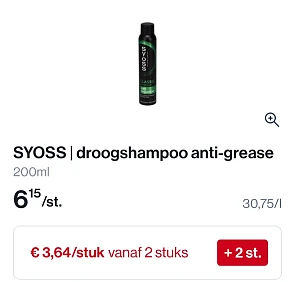 Colruyt SYOSS droogshampoo