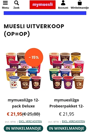 mymuesli sale tot 50%