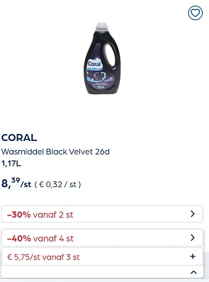 Collect&go CORAL Wasmiddel Black Velvet 26d 1,17L
