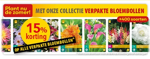-15% op verpakte bloembollen 🌷Weekaanbieding