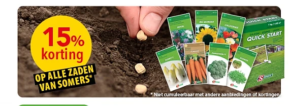 -15% op zaden van Somers 🌱