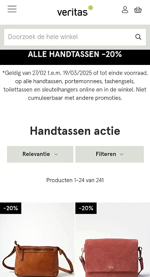Veritas handtassen 20%