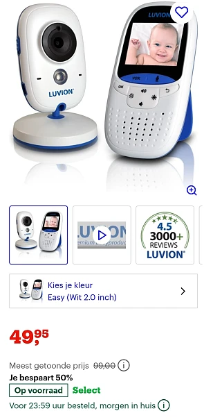 -50% LUVION Easy Babyphone + camera 👶🏼
