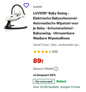 -50% LUVION Baby Swing, elektrisch 👶🏼