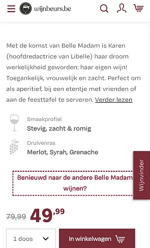 Wijnbeurs Belle Madam Rouge pakket