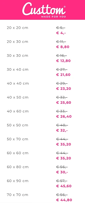 Foto canvassen korting