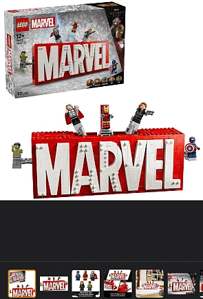 LEGO Marvel: MARVEL logo en minifiguren verzamelset 76313 (laagste ooit)