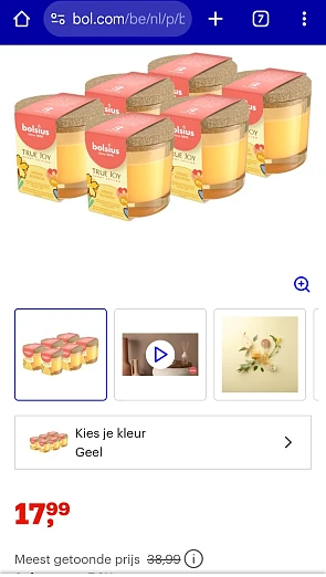 Bolsius 6 geurkaarsen bij bol 54%
