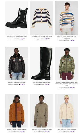 Scotch & soda tot 75% korting