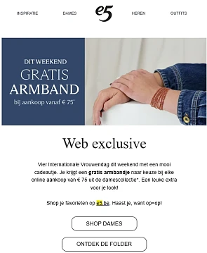 Gratis armband dit weekend ✨ E5 webshop