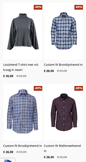 River woods tot 70% korting in outlet