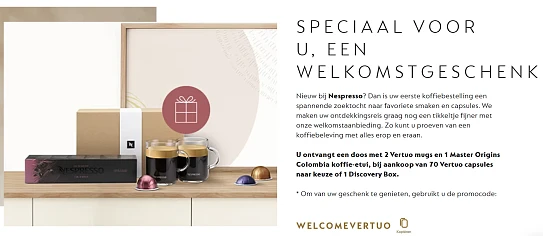 Gratis welkomstgeschenk als nieuwe klant bij Nespresso ☕