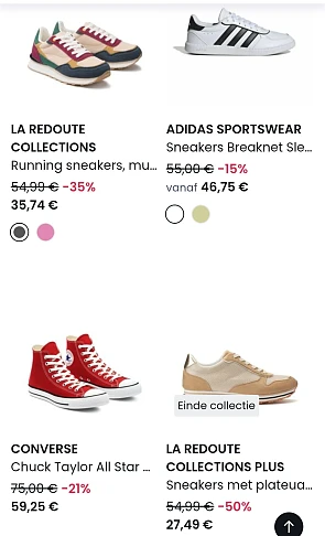 La Redoute sneakers tot 50%