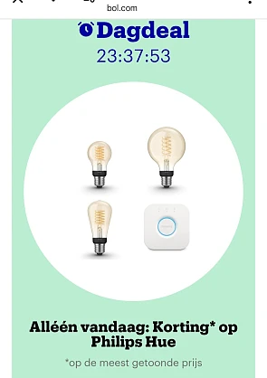 Dagdeal: korting op Philips Hue bij bol.com