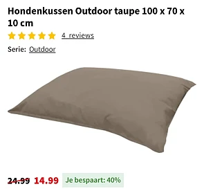 Groot outdoor hondenkussen