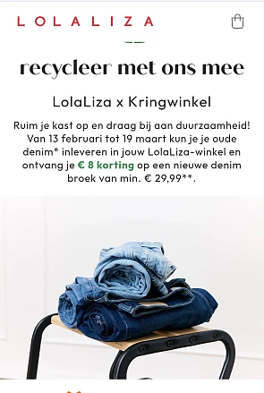 LolaLiza x Kringwinkel €8 korting