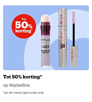 Tot -50 % op Maybelline bij bol.com