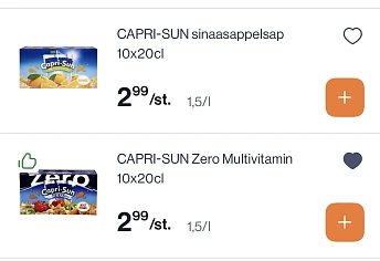 Capri sun 10x20 cl