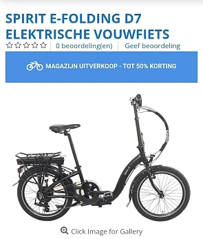 Spirit E-Folding D7 Elektrische vouwfiets