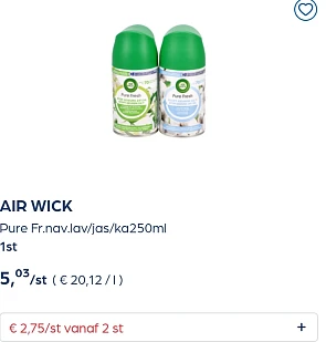 Collect&go AIR WICK Pure Fr.nav.lav/jas/ka250ml 1st