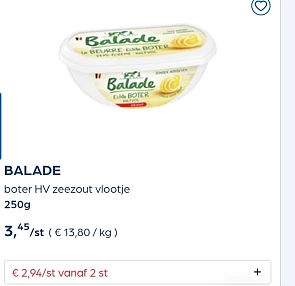 Collect&go BALADE boter HV vlootje 250g