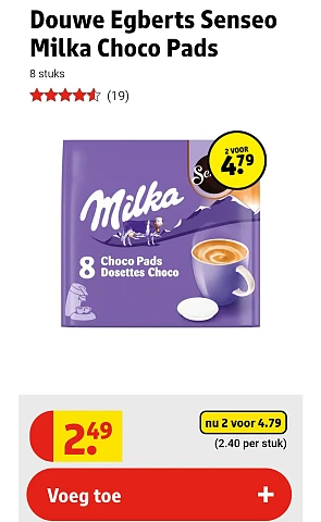 Douwe Egberts Senseo Milka Choco Pads