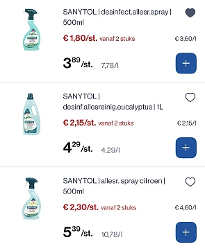 Sanytol en Febreze