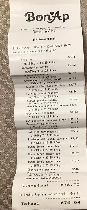 Gratis prepare bij bon ap