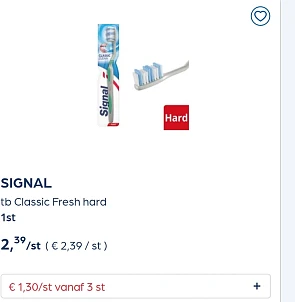 Signal tandenborstels en tandpasta