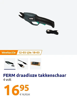 FERM draadloze takkenschaar