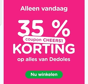 35% korting op alles van Dedoles