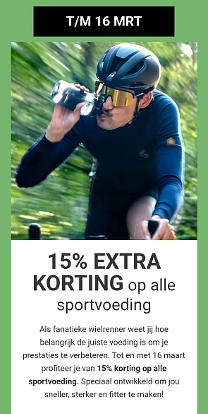 15% EXTRA KORTING op alle sportvoeding