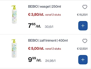 -50% 👶 BEBIO producten
