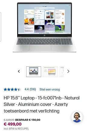 HP 15.6'' Laptop 15-fc0071nb