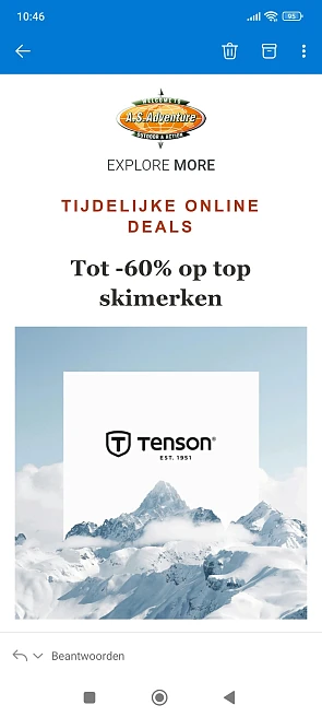 As adventure tot -60% op Brunotti, Peak Performance, Rehall, Millet, Tenson en Luhta