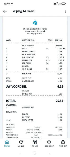 €5,19 korting ah