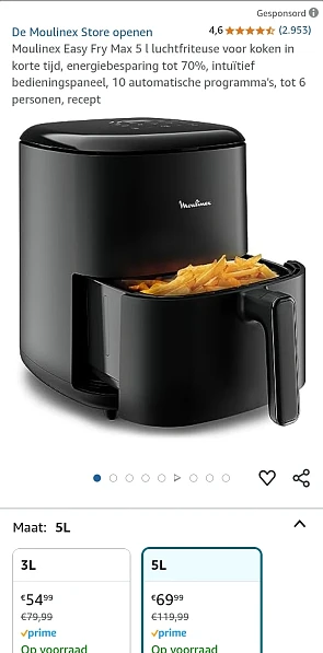 Moulinex Easy Fry Max EZ245820 Airfryer, 5 l