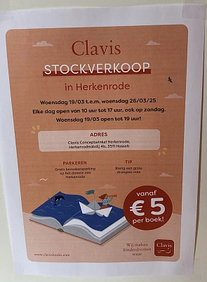 Clavis kinderboeken stockverkoop Herkenrode
