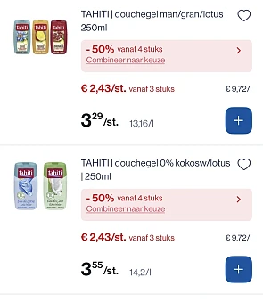 Tahiti dubbele korting