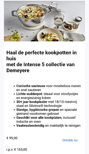 5 kookpotten van Demeyere