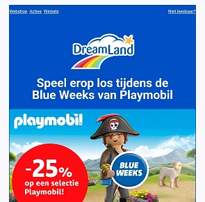 25% Playmobil bij Dreamland 🌈