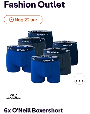 6x O'Neill Boxershort -55% op ibood.com